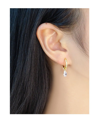 Special Interest Light Luxury All Match Water Drop Earrings Sterling Silver Earrings For Women