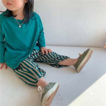 Baby Girl Western Style Long-sleeved Bottoming Shirt T-shirt Top