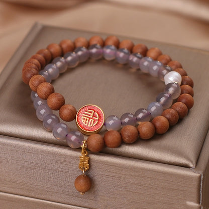 Ethnic Style Multi-layer Sandalwood Prayer Beads Bracelet