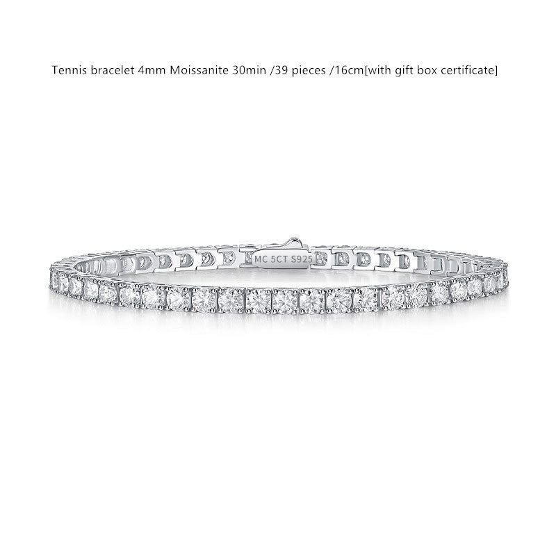 Sterling Silver D Color Moissanite Tennis Bracelet For Women