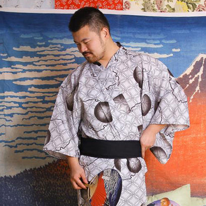 Japanese Style And Wind Wave Pattern Winter Bathrobe