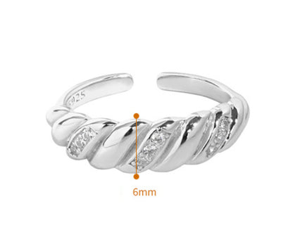 Fashion Personality All-matching Twist Ring Women