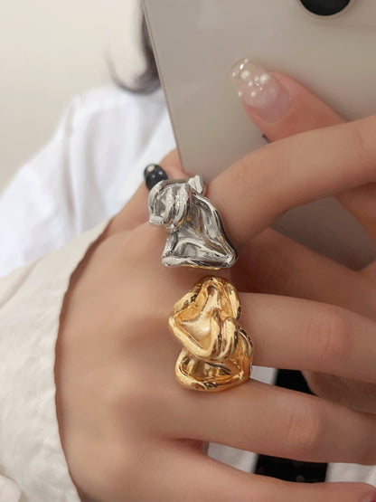 Exaggerated Western Texture Index Finger Ring