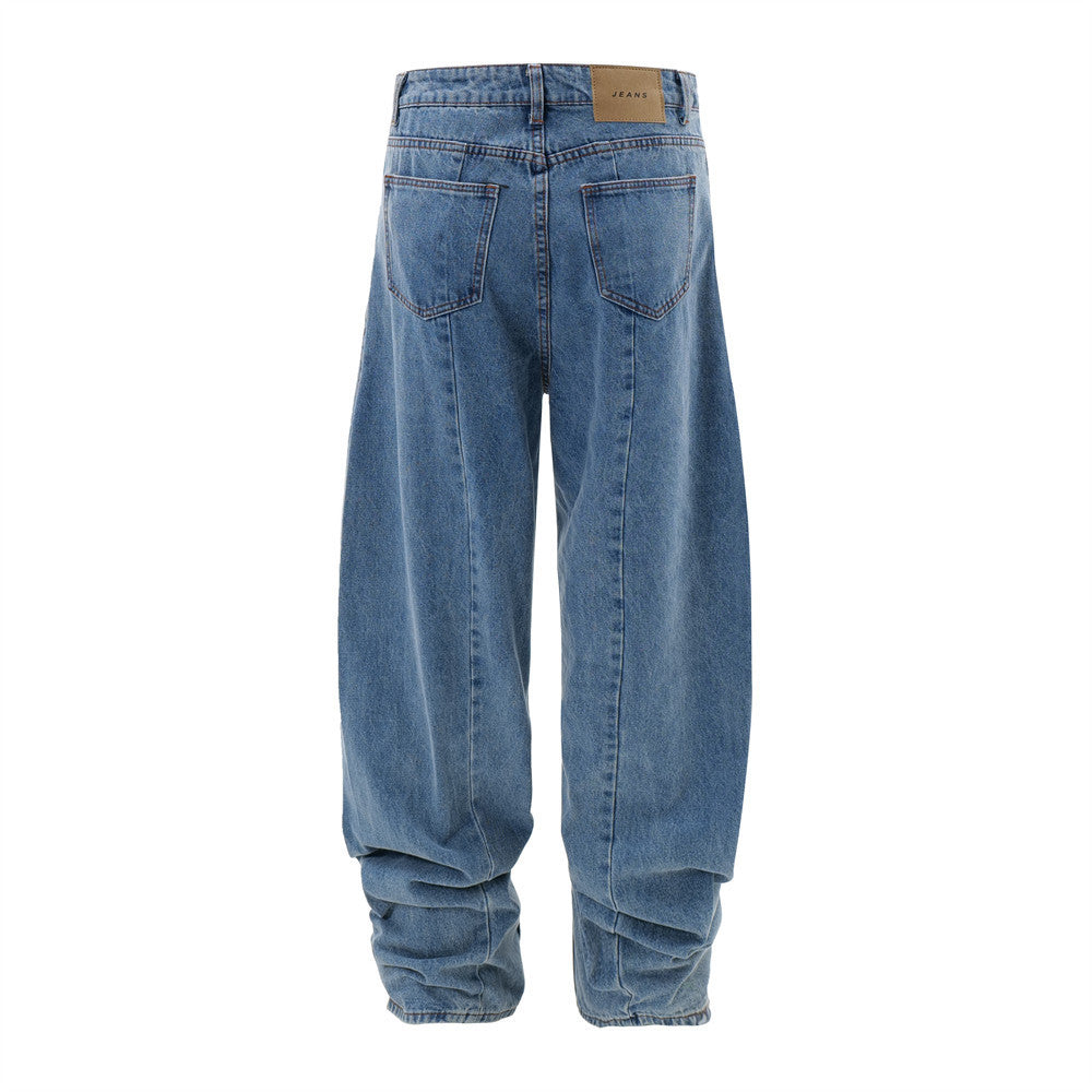 Men's American High Street Retro Washed Jeans