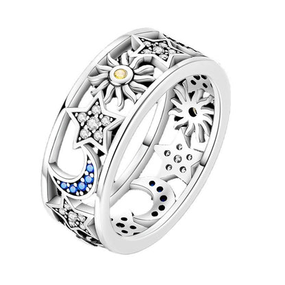 Cooperized Silver Sun Moon XINGX Ring