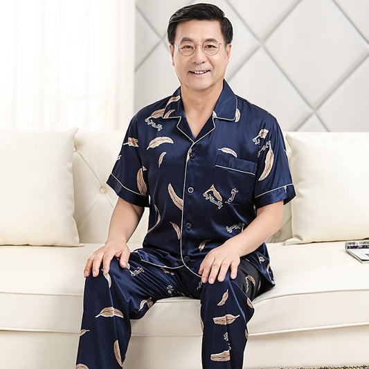 Thin ice silk pajamas