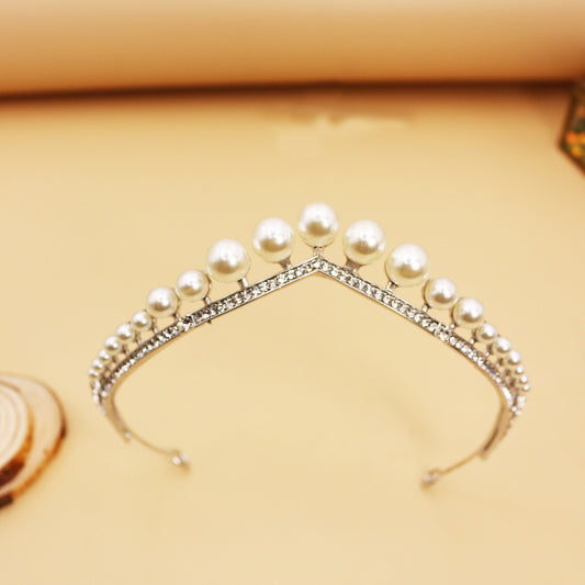 Bride's Wedding Crown Alloy Pearl