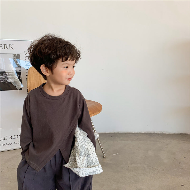 Baby Girl Western Style Long-sleeved Bottoming Shirt T-shirt Top