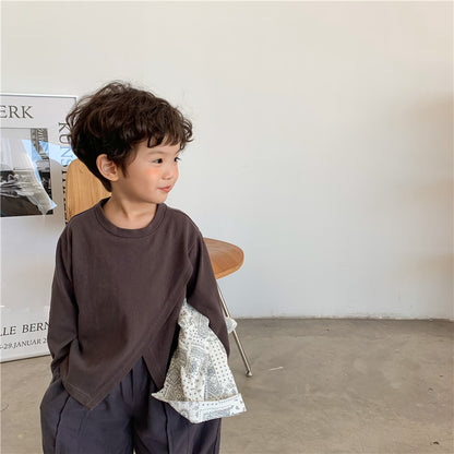 Baby Girl Western Style Long-sleeved Bottoming Shirt T-shirt Top