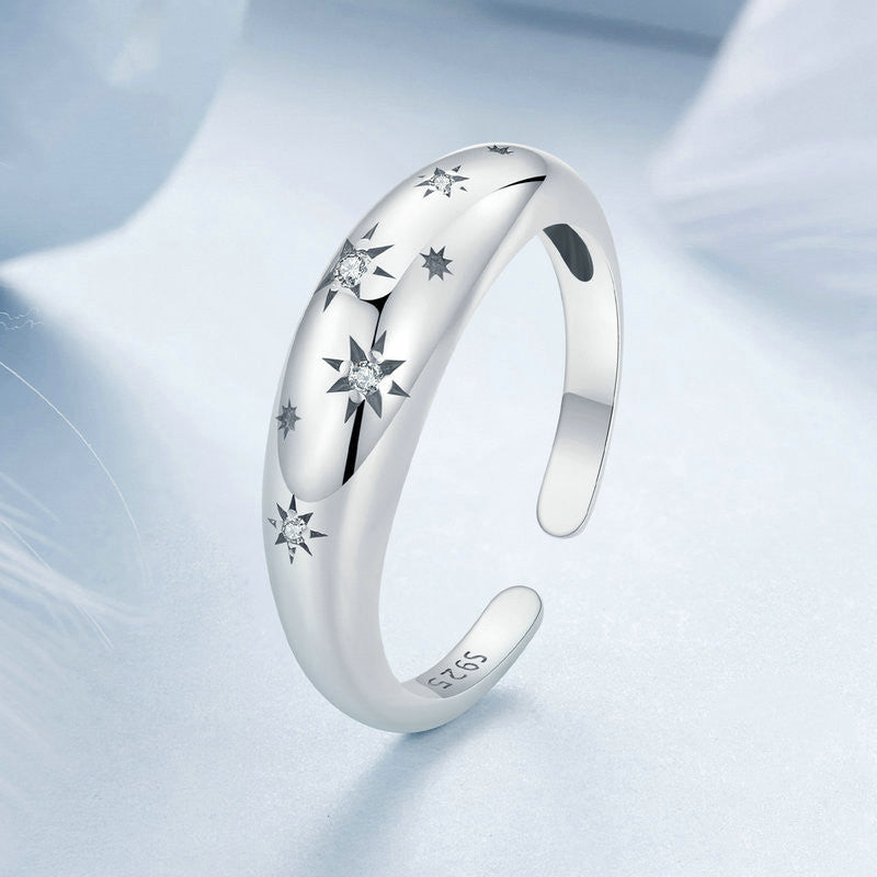 Simple Elegant Star Ring For Men And Women