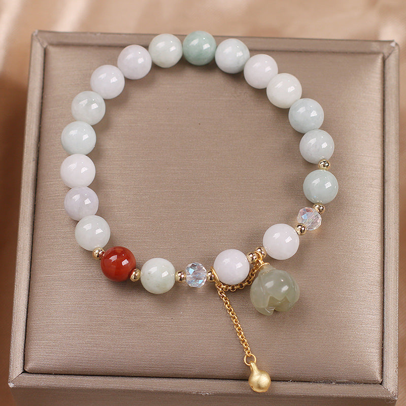 Ethnic Style Natural Agate Bead Bracelet