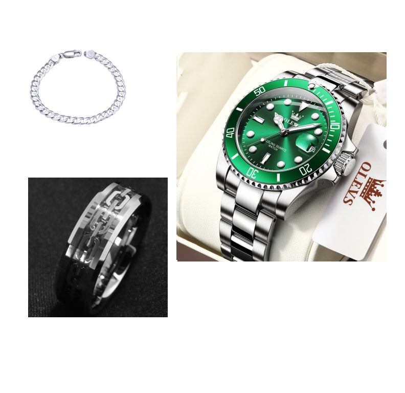 Watches Green Water Ghost Quartz Waterproof Men