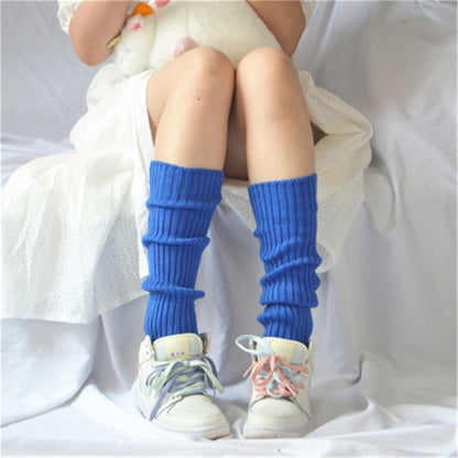 Candy Color Japanese Solid Color Bunching Socks