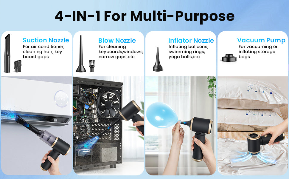 Wireless Car Vacuum Cleaner Handheld Vaccum Powerful Suction USB Rechargeable