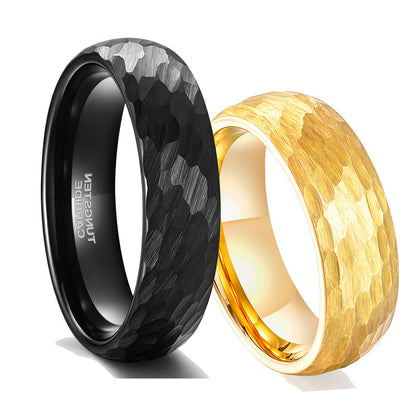 Men's Surface Beating Pattern Tungsten Ring