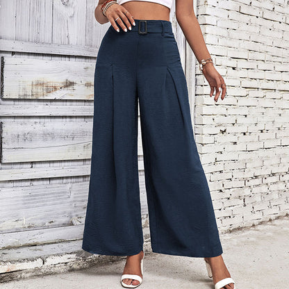 Foreign Trade High Waist Wide Leg Casual Trousers