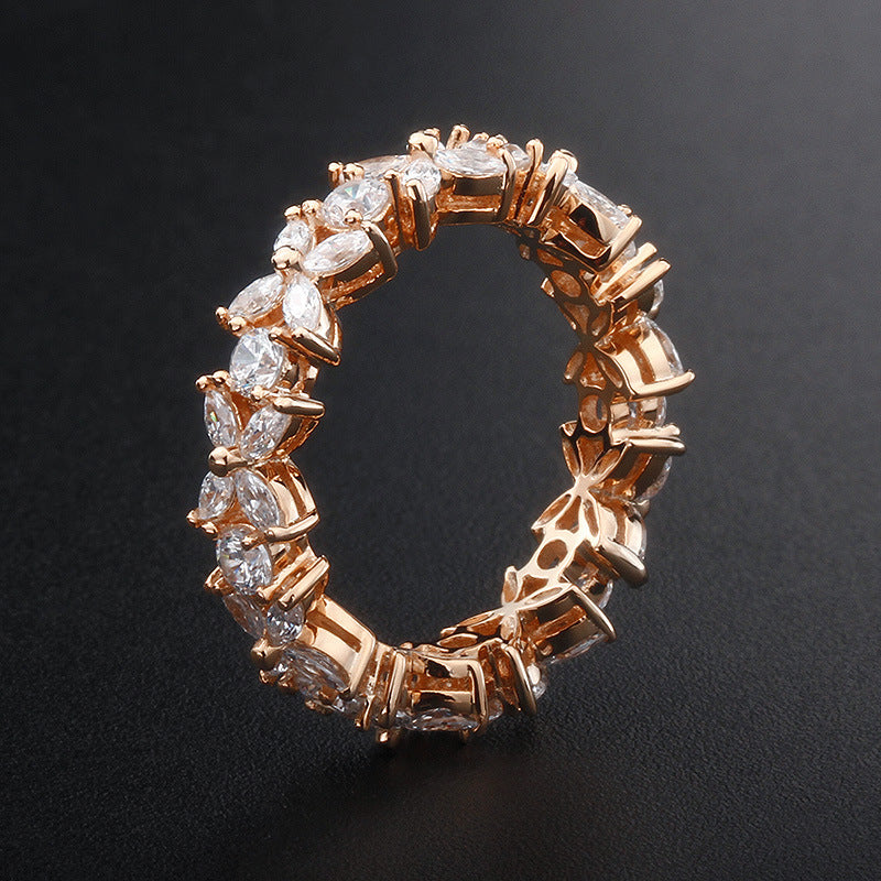 Silver Zircon Ring Full With Diamond