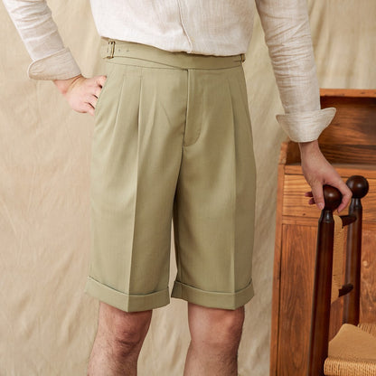 Summer Linen Blended Gorkha District Shorts