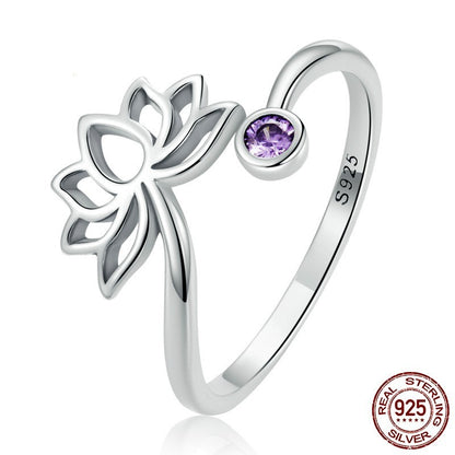 Simple Lotus Ring 925 Silver