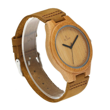 Wooden watch leather couple models bamboo and wood watches