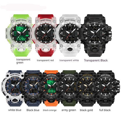 Multifunctional Men's Fashion Korean Style Waterproof Shockproof Transparent Watch