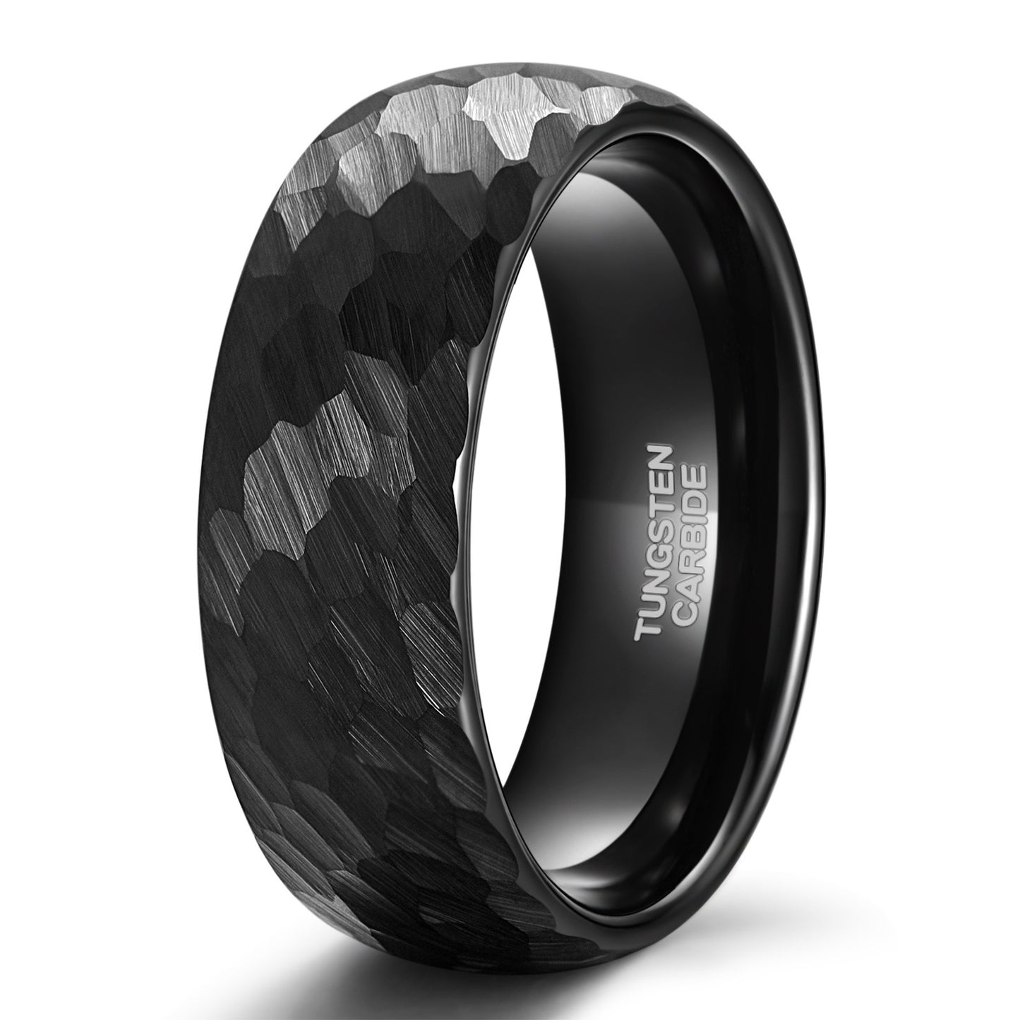 Men's Surface Beating Pattern Tungsten Ring