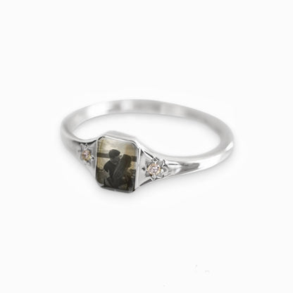 Photo Month Stone Ring Customization