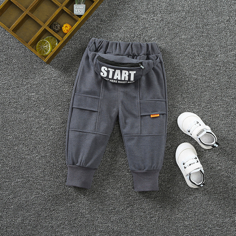 Boys' Spring And Autumn Western Style Casual Pants Children's Workwear