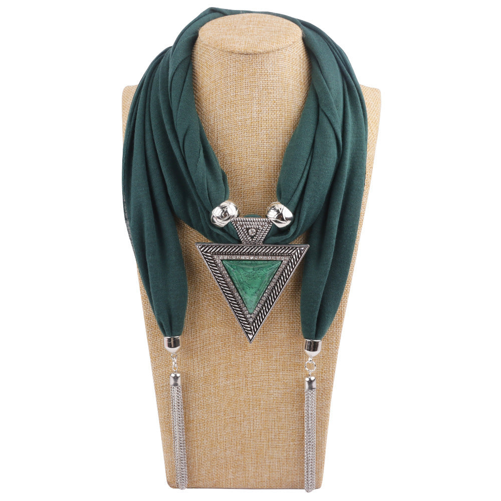 European And American Fashion Jewelry Necklace Scarf Female Resin Alloy