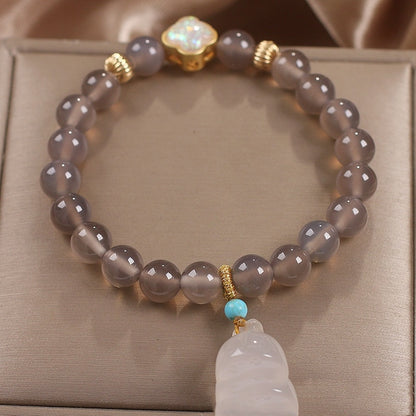 Special-interest Design Natural Gray Agate Bracelet