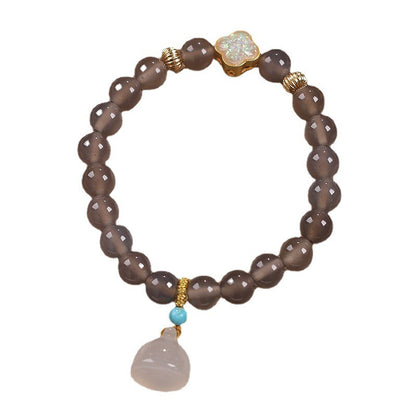 Special-interest Design Natural Gray Agate Bracelet