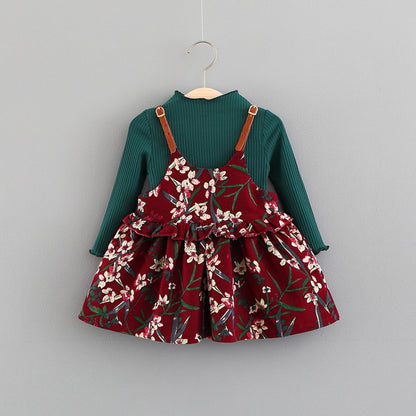 Baby Dress, Girl's Skirt, Autumn 1-2-3 Years Old Baby Clothes, Children's Clothing, A Piece Of E3087