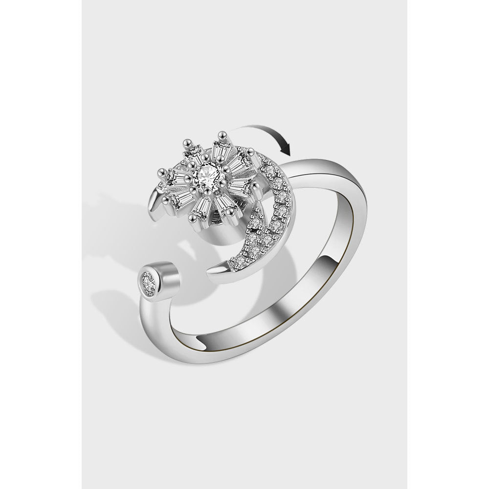 Sterling Silver Anxiety Spinning Ring Opening