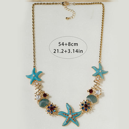 Fashion Starfish Shell Clavicle Chain Female