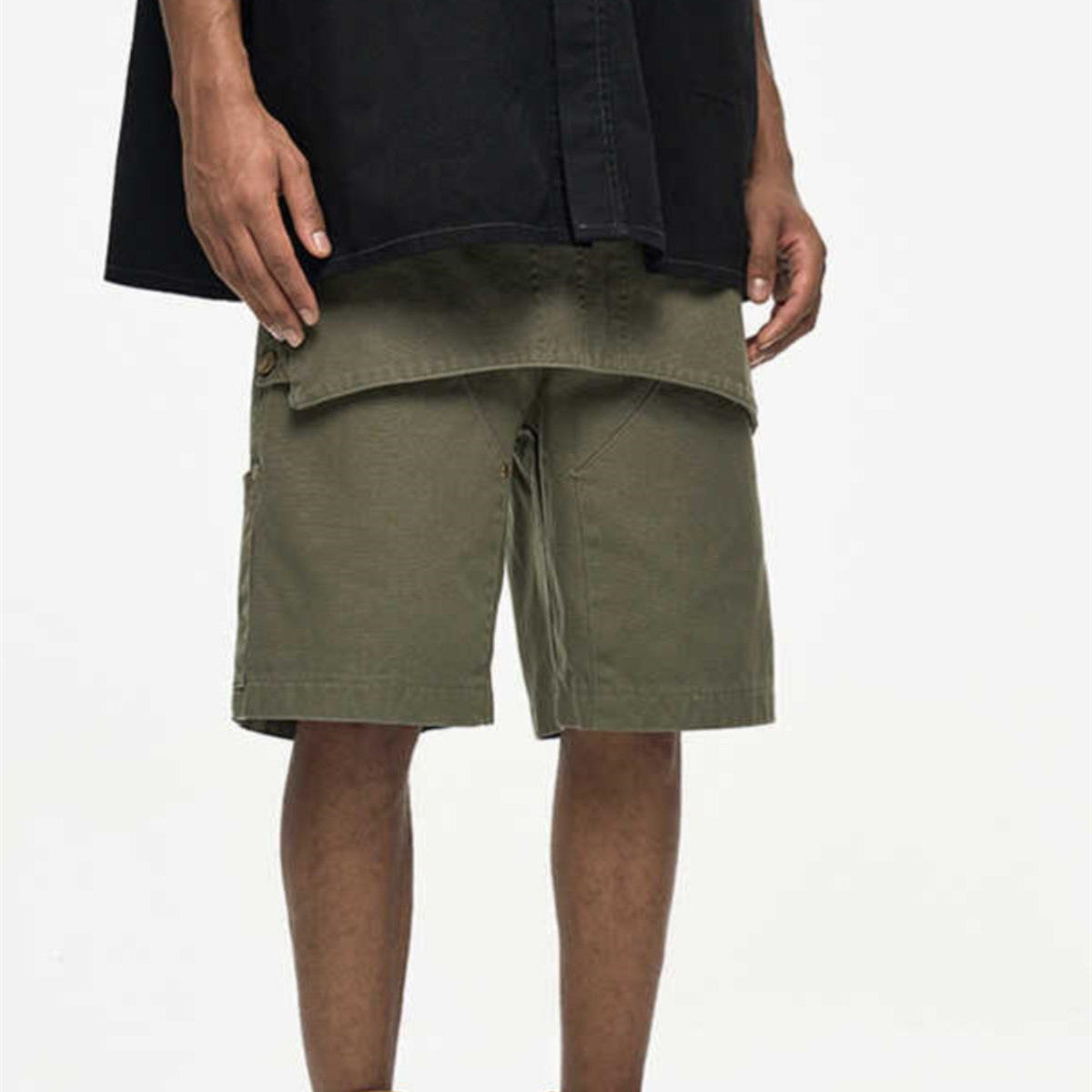 Summer Men's Detachable Multifunctional Pocket Knee Shorts