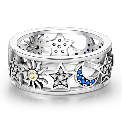 Cooperized Silver Sun Moon XINGX Ring