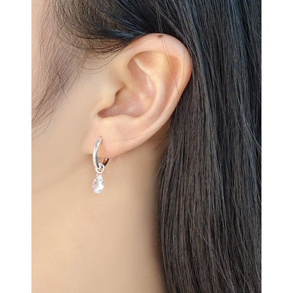 Special Interest Light Luxury All Match Water Drop Earrings Sterling Silver Earrings For Women