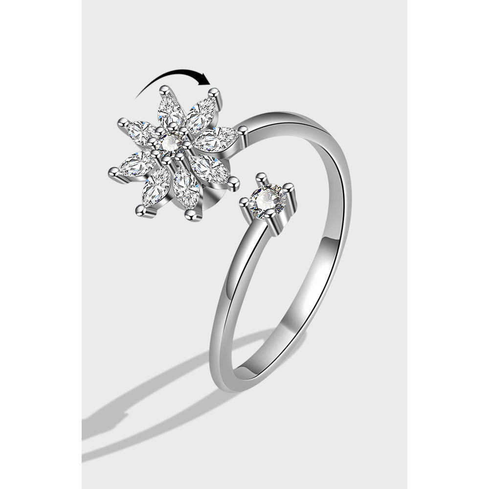 S925 Silver Snowflake Spinning Ring