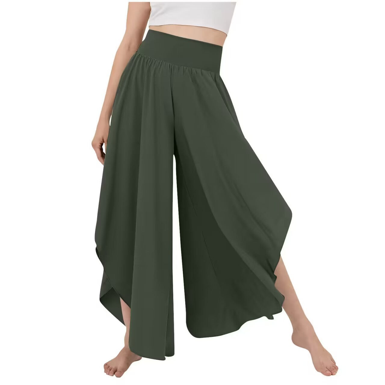 Micro La High Waist Loose Casual Pants