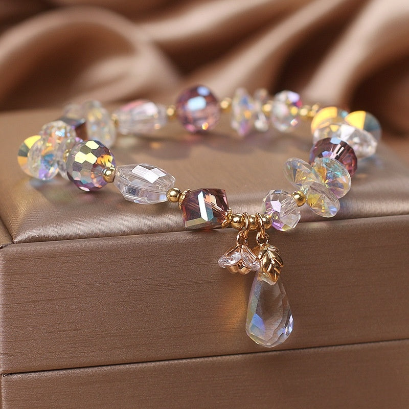 Korean Style Fashionable Colorful Austrian Crystal Bracelet