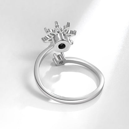 S925 Silver Snowflake Spinning Ring