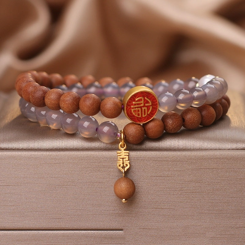 Ethnic Style Multi-layer Sandalwood Prayer Beads Bracelet