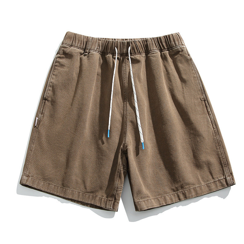 Men's Loose Washed-out Cotton Shorts