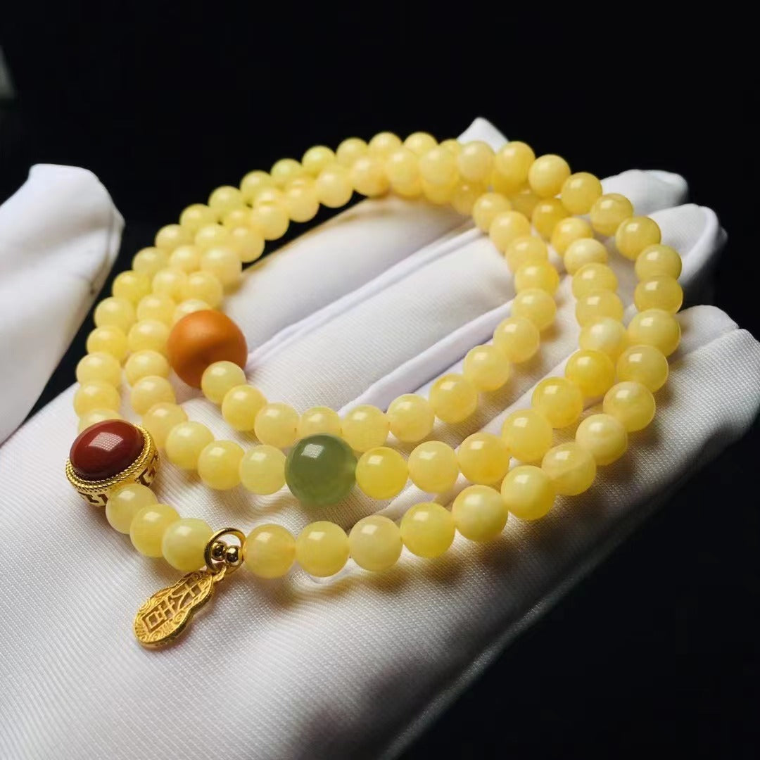 Women's Natural Beeswax Multi-Circle Bracelet