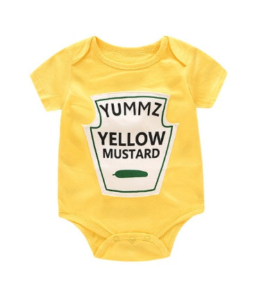 Cartoon fruit alphabet short sleeve