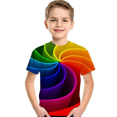 Digital printed children's Short Sleeve T-Shirt
