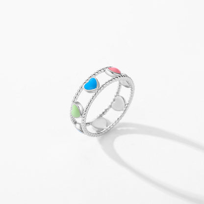 Fashion Hollowed Heart Shape Ring For Women