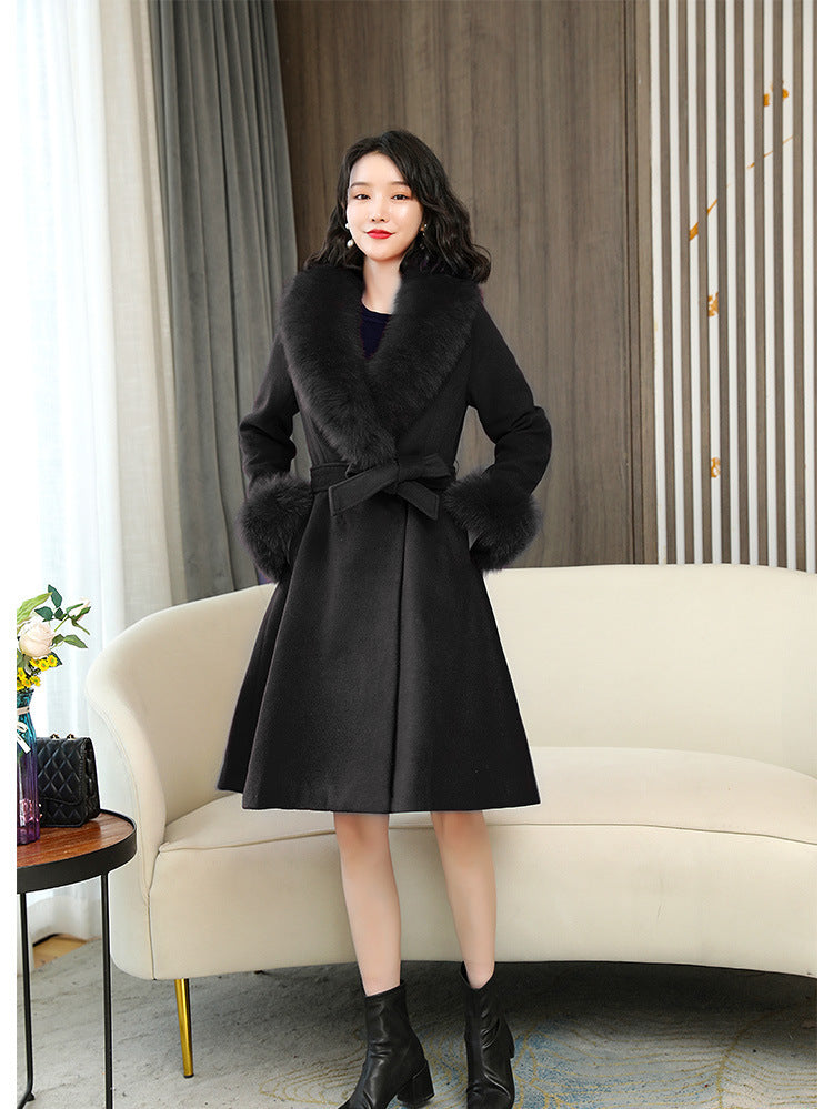 Double-sided Woolen Coat Women's Korean-style Thickened