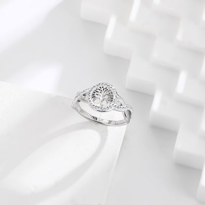 Lucky Tree Stainless Steel Hollow Color Retention Fashion European And American Style Popular Ring