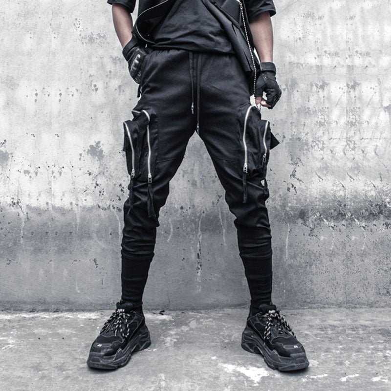 High Street Zipper Three-dimensional Big Pocket Cargo Pants